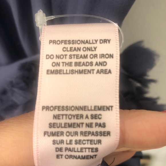 Rebecca Taylor size 2 Dark Periwinkle Blue Silk Dress - Picture 5 of 6